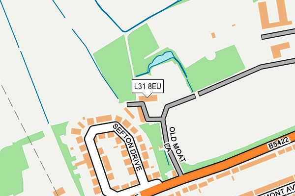 L31 8EU map - OS OpenMap – Local (Ordnance Survey)