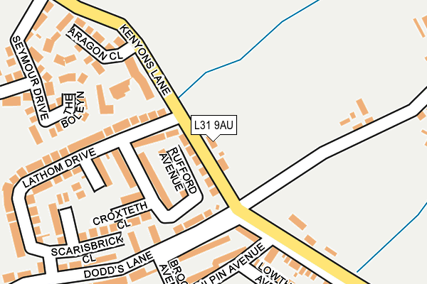 L31 9AU map - OS OpenMap – Local (Ordnance Survey)