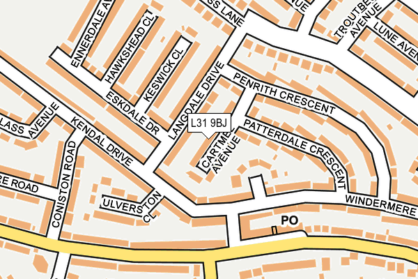 L31 9BJ map - OS OpenMap – Local (Ordnance Survey)