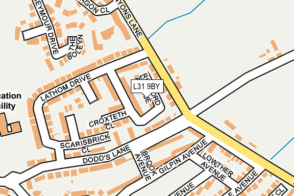 L31 9BY map - OS OpenMap – Local (Ordnance Survey)