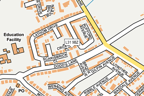 L31 9BZ map - OS OpenMap – Local (Ordnance Survey)
