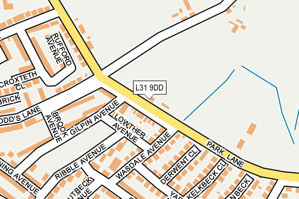 L31 9DD map - OS OpenMap – Local (Ordnance Survey)