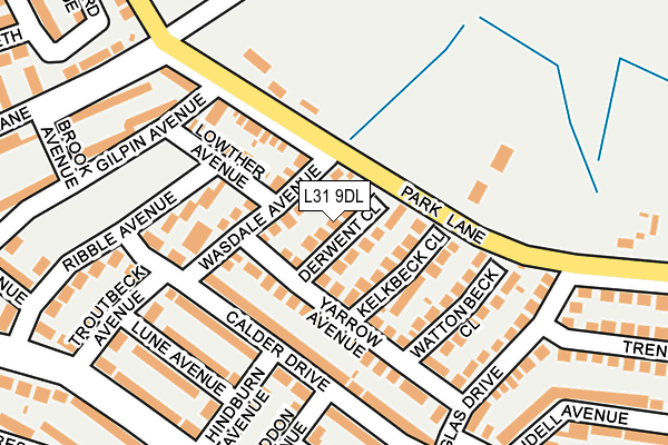 L31 9DL map - OS OpenMap – Local (Ordnance Survey)