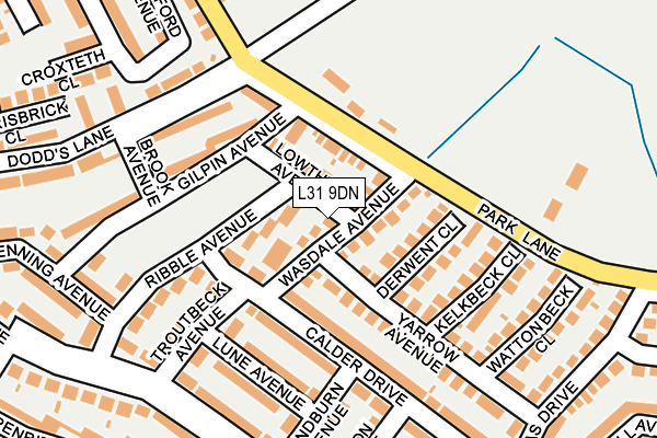 L31 9DN map - OS OpenMap – Local (Ordnance Survey)