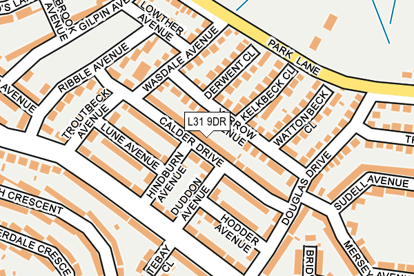 L31 9DR map - OS OpenMap – Local (Ordnance Survey)