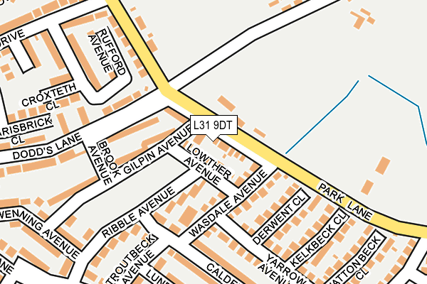 L31 9DT map - OS OpenMap – Local (Ordnance Survey)