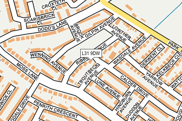 L31 9DW map - OS OpenMap – Local (Ordnance Survey)