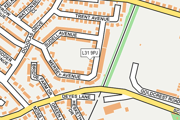 L31 9PJ map - OS OpenMap – Local (Ordnance Survey)