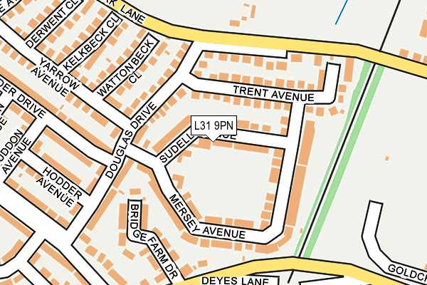 L31 9PN map - OS OpenMap – Local (Ordnance Survey)
