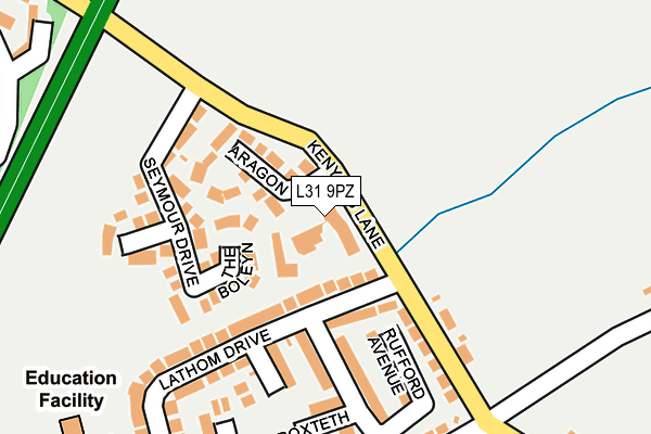 L31 9PZ map - OS OpenMap – Local (Ordnance Survey)