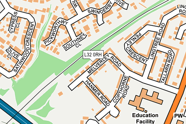 L32 0RH map - OS OpenMap – Local (Ordnance Survey)