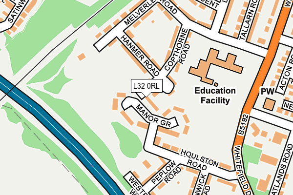 L32 0RL map - OS OpenMap – Local (Ordnance Survey)