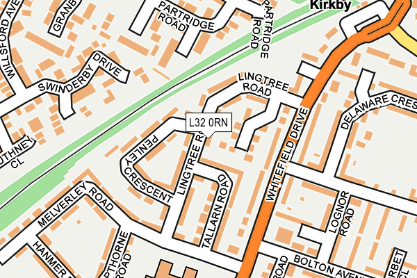 L32 0RN map - OS OpenMap – Local (Ordnance Survey)