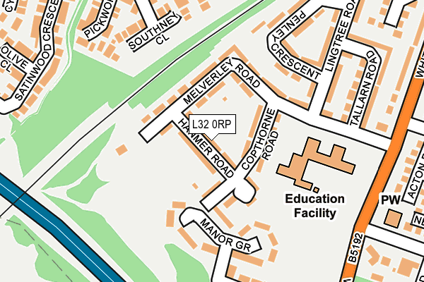 L32 0RP map - OS OpenMap – Local (Ordnance Survey)