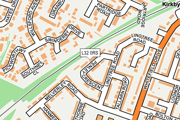 L32 0RS map - OS OpenMap – Local (Ordnance Survey)