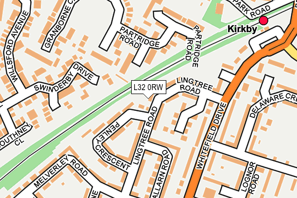 L32 0RW map - OS OpenMap – Local (Ordnance Survey)