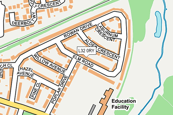 L32 0RY map - OS OpenMap – Local (Ordnance Survey)