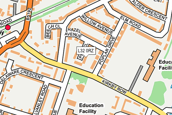 L32 0RZ map - OS OpenMap – Local (Ordnance Survey)
