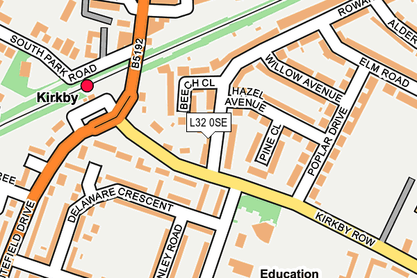 L32 0SE map - OS OpenMap – Local (Ordnance Survey)