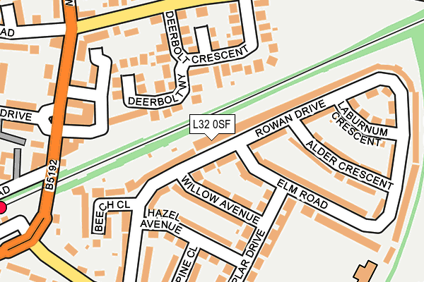 L32 0SF map - OS OpenMap – Local (Ordnance Survey)