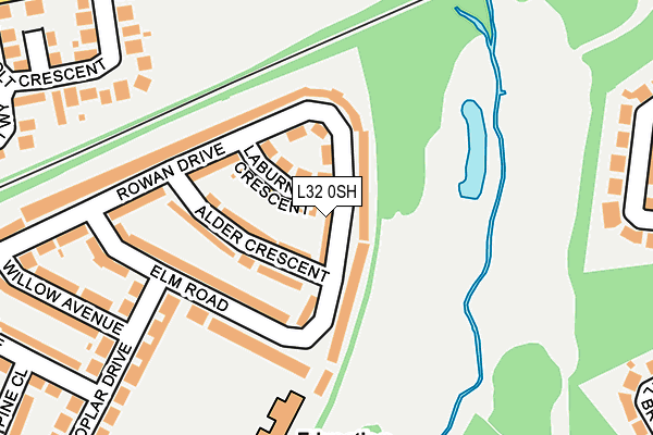 L32 0SH map - OS OpenMap – Local (Ordnance Survey)