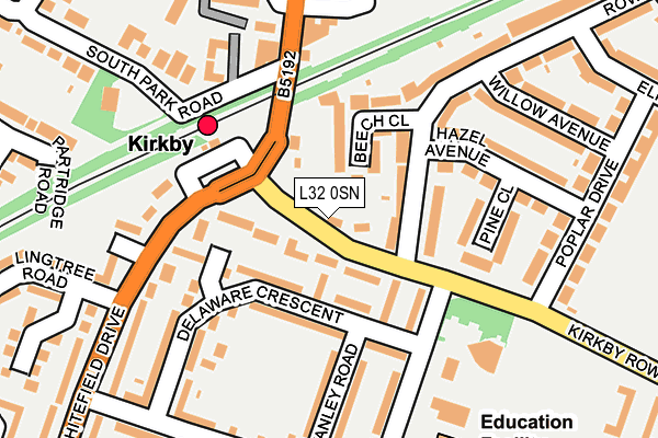 L32 0SN map - OS OpenMap – Local (Ordnance Survey)