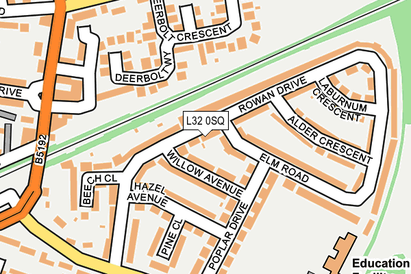 L32 0SQ map - OS OpenMap – Local (Ordnance Survey)