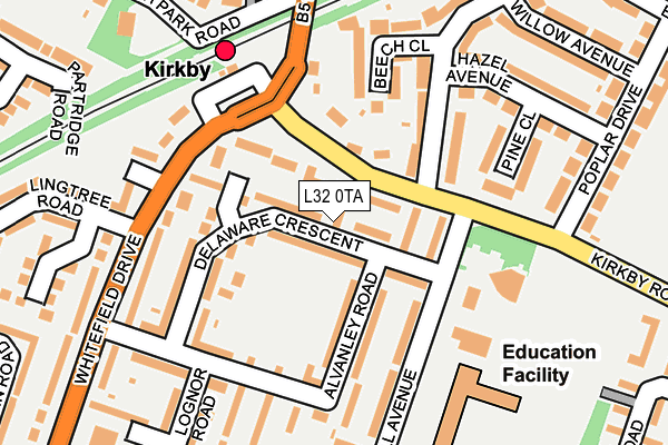L32 0TA map - OS OpenMap – Local (Ordnance Survey)