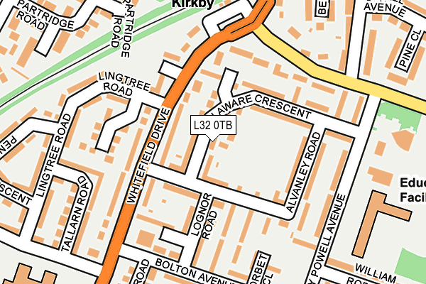 L32 0TB map - OS OpenMap – Local (Ordnance Survey)