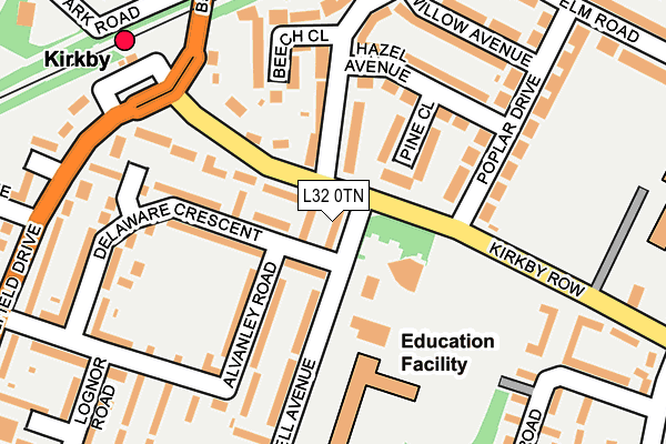 L32 0TN map - OS OpenMap – Local (Ordnance Survey)