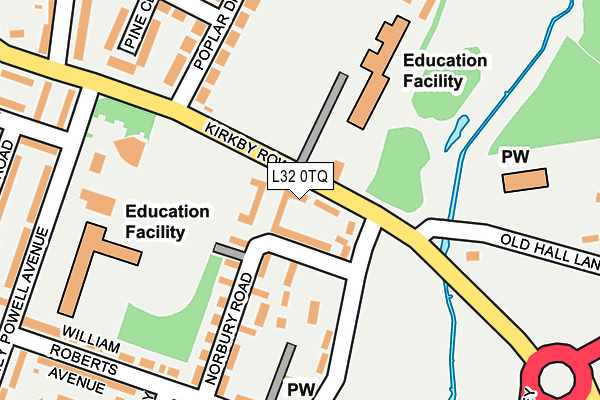 L32 0TQ map - OS OpenMap – Local (Ordnance Survey)