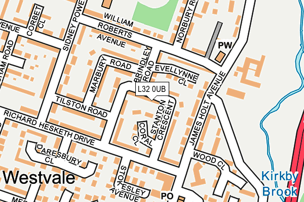 L32 0UB map - OS OpenMap – Local (Ordnance Survey)