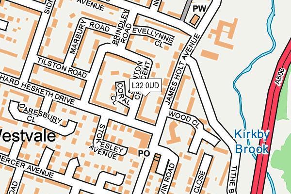 L32 0UD map - OS OpenMap – Local (Ordnance Survey)