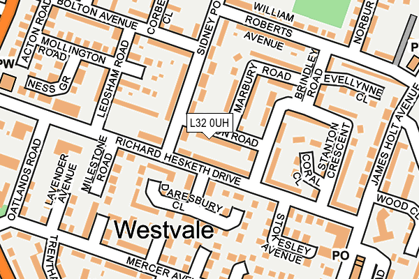 L32 0UH map - OS OpenMap – Local (Ordnance Survey)