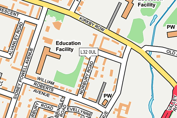 L32 0UL map - OS OpenMap – Local (Ordnance Survey)