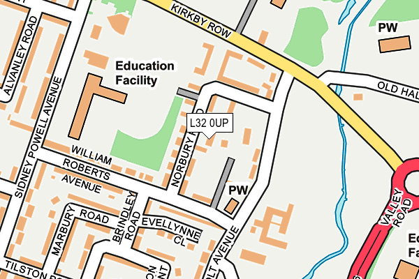 L32 0UP map - OS OpenMap – Local (Ordnance Survey)