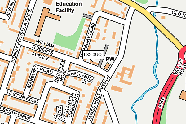 L32 0UQ map - OS OpenMap – Local (Ordnance Survey)