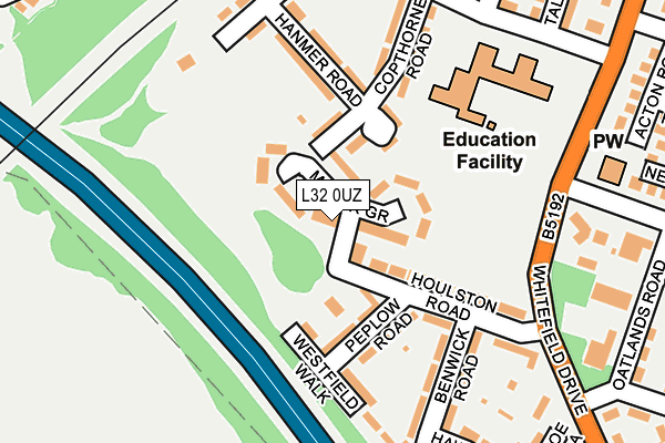 L32 0UZ map - OS OpenMap – Local (Ordnance Survey)