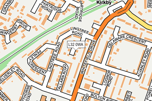 L32 0WA map - OS OpenMap – Local (Ordnance Survey)