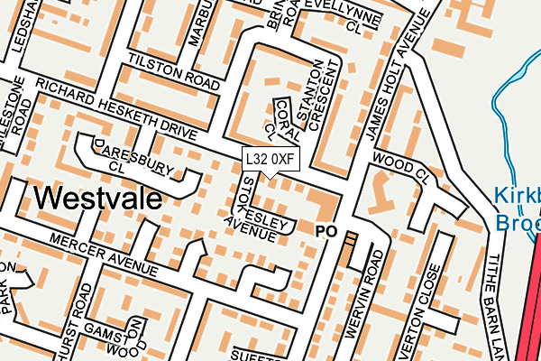 L32 0XF map - OS OpenMap – Local (Ordnance Survey)