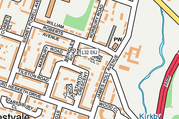 L32 0XJ map - OS OpenMap – Local (Ordnance Survey)
