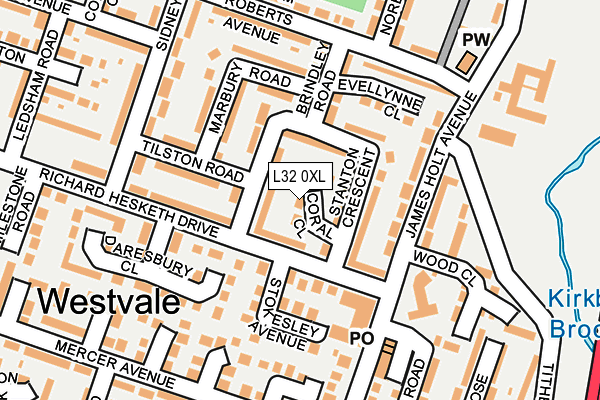 L32 0XL map - OS OpenMap – Local (Ordnance Survey)
