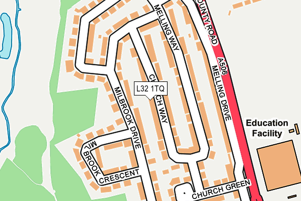 L32 1TQ map - OS OpenMap – Local (Ordnance Survey)