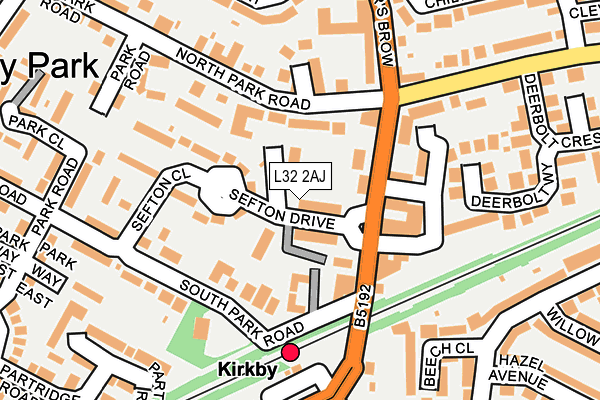 L32 2AJ map - OS OpenMap – Local (Ordnance Survey)