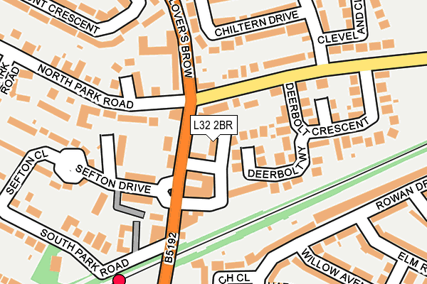 L32 2BR map - OS OpenMap – Local (Ordnance Survey)