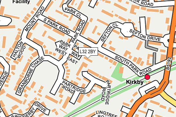 L32 2BY map - OS OpenMap – Local (Ordnance Survey)