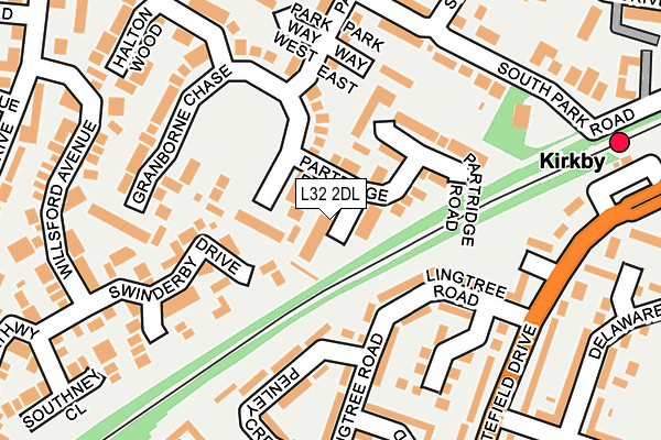 L32 2DL map - OS OpenMap – Local (Ordnance Survey)