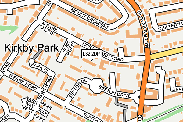 L32 2DP map - OS OpenMap – Local (Ordnance Survey)