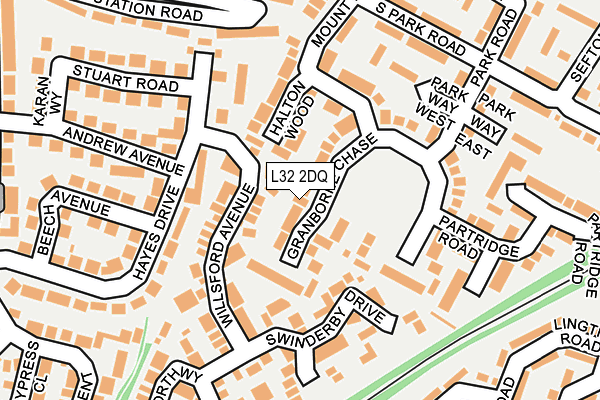 L32 2DQ map - OS OpenMap – Local (Ordnance Survey)
