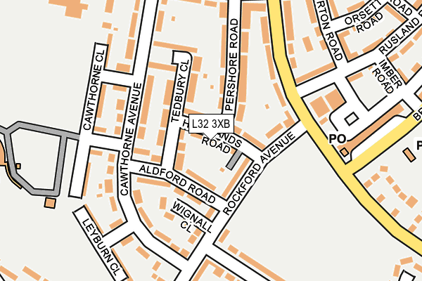 L32 3XB map - OS OpenMap – Local (Ordnance Survey)